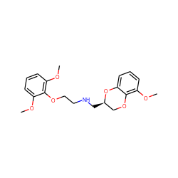 COc1cccc(OC)c1OCCNC[C@@H]1COc2c(OC)cccc2O1 ZINC000095566003