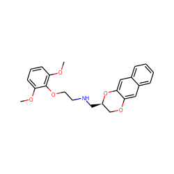 COc1cccc(OC)c1OCCNC[C@@H]1COc2cc3ccccc3cc2O1 ZINC000006019132