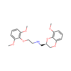 COc1cccc(OC)c1OCCNC[C@@H]1COc2cccc(OC)c2O1 ZINC000039106800