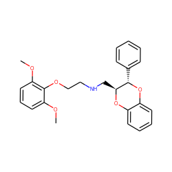 COc1cccc(OC)c1OCCNC[C@@H]1Oc2ccccc2O[C@H]1c1ccccc1 ZINC000001552565