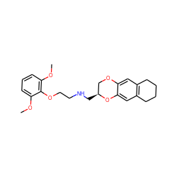 COc1cccc(OC)c1OCCNC[C@H]1COc2cc3c(cc2O1)CCCC3 ZINC000040575996