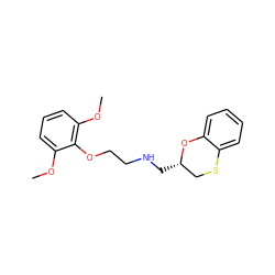 COc1cccc(OC)c1OCCNC[C@H]1CSc2ccccc2O1 ZINC000002516049