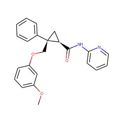 COc1cccc(OC[C@@]2(c3ccccc3)C[C@H]2C(=O)Nc2ccccn2)c1 ZINC000200417112