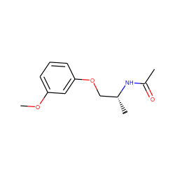 COc1cccc(OC[C@@H](C)NC(C)=O)c1 ZINC000058581943