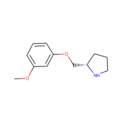 COc1cccc(OC[C@@H]2CCCN2)c1 ZINC000020221595