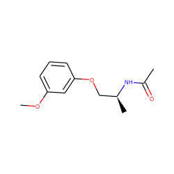 COc1cccc(OC[C@H](C)NC(C)=O)c1 ZINC000058600070