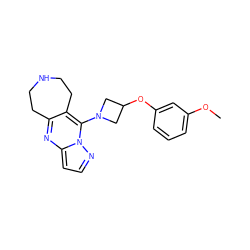 COc1cccc(OC2CN(c3c4c(nc5ccnn35)CCNCC4)C2)c1 ZINC000066100492