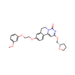 COc1cccc(OCCOc2ccc3c(c2)CCn2c-3cc(OC[C@@H]3CCCO3)nc2=O)c1 ZINC000219741273