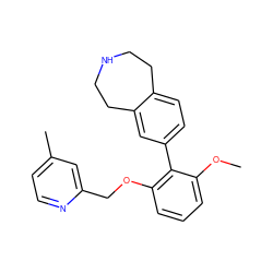 COc1cccc(OCc2cc(C)ccn2)c1-c1ccc2c(c1)CCNCC2 ZINC000201992512