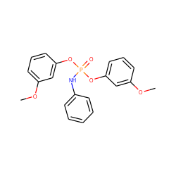 COc1cccc(OP(=O)(Nc2ccccc2)Oc2cccc(OC)c2)c1 ZINC000001803581