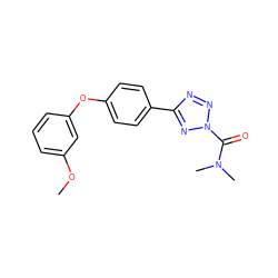 COc1cccc(Oc2ccc(-c3nnn(C(=O)N(C)C)n3)cc2)c1 ZINC000096258091