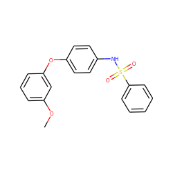 COc1cccc(Oc2ccc(NS(=O)(=O)c3ccccc3)cc2)c1 ZINC000614882501