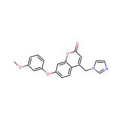 COc1cccc(Oc2ccc3c(Cn4ccnc4)cc(=O)oc3c2)c1 ZINC000066111622