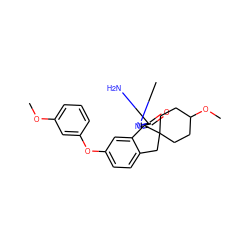 COc1cccc(Oc2ccc3c(c2)[C@]2(N=C(N)N(C)C2=O)C2(CCC(OC)CC2)C3)c1 ZINC000201210097