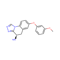 COc1cccc(Oc2ccc3c(c2)C[C@@H](N)c2nncn2-3)c1 ZINC000169329615