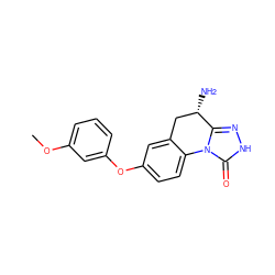 COc1cccc(Oc2ccc3c(c2)C[C@H](N)c2n[nH]c(=O)n2-3)c1 ZINC000147991008