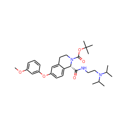 COc1cccc(Oc2ccc3c(c2)CCN(C(=O)OC(C)(C)C)[C@@H]3C(=O)NCCN(C(C)C)C(C)C)c1 ZINC000028335243