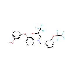 COc1cccc(Oc2cccc(N(Cc3cccc(OC(F)(F)C(F)F)c3)C[C@@H](O)C(F)(F)F)c2)c1 ZINC000026269420