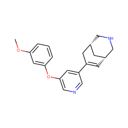 COc1cccc(Oc2cncc(C3=C[C@H]4CNC[C@@H](C3)C4)c2)c1 ZINC000095577108