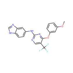 COc1cccc(Oc2nc(Nc3ccc4[nH]cnc4c3)ncc2C(F)(F)F)c1 ZINC000028523147