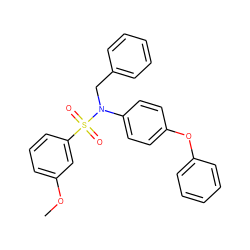 COc1cccc(S(=O)(=O)N(Cc2ccccc2)c2ccc(Oc3ccccc3)cc2)c1 ZINC001772622027