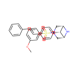 COc1cccc(S(=O)(=O)N2C[C@H]3N[C@@H](C2)[C@H]3c2ccc(/C=C/c3ccccc3)cc2)c1 ZINC000100101571