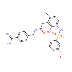 COc1cccc(S(=O)(=O)Nc2ccc(C)c(CC(=O)NCc3ccc(C(=N)N)cc3)c2O)c1 ZINC000028569516