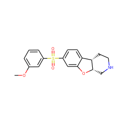 COc1cccc(S(=O)(=O)c2ccc3c(c2)O[C@H]2CNCC[C@@H]32)c1 ZINC000073241811