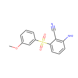 COc1cccc(S(=O)(=O)c2cccc(N)c2C#N)c1 ZINC000000020470