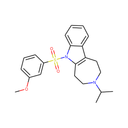 COc1cccc(S(=O)(=O)n2c3c(c4ccccc42)CCN(C(C)C)CC3)c1 ZINC000040935026