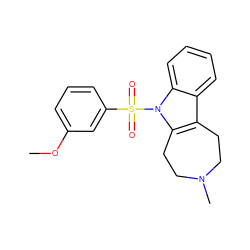 COc1cccc(S(=O)(=O)n2c3c(c4ccccc42)CCN(C)CC3)c1 ZINC000040935670