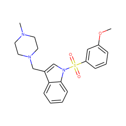 COc1cccc(S(=O)(=O)n2cc(CN3CCN(C)CC3)c3ccccc32)c1 ZINC001772579789