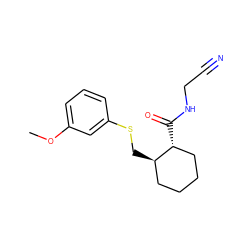 COc1cccc(SC[C@@H]2CCCC[C@H]2C(=O)NCC#N)c1 ZINC000013680811