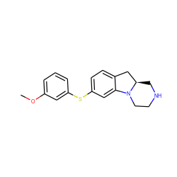 COc1cccc(Sc2ccc3c(c2)N2CCNC[C@@H]2C3)c1 ZINC000071294652