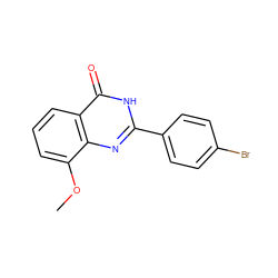 COc1cccc2c(=O)[nH]c(-c3ccc(Br)cc3)nc12 ZINC000146079188