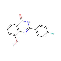 COc1cccc2c(=O)[nH]c(-c3ccc(F)cc3)nc12 ZINC000045817627