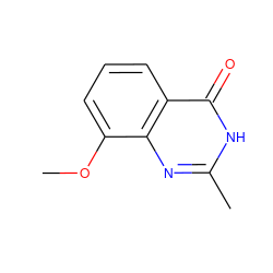 COc1cccc2c(=O)[nH]c(C)nc12 ZINC000000020440