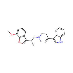 COc1cccc2c([C@@H](C)CN3CC=C(c4c[nH]c5ccccc45)CC3)coc12 ZINC000045375044