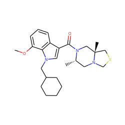 COc1cccc2c(C(=O)N3C[C@]4(C)CSCN4C[C@@H]3C)cn(CC3CCCCC3)c12 ZINC000064539460