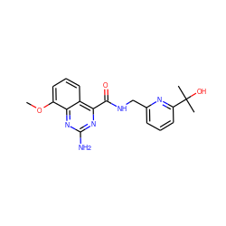 COc1cccc2c(C(=O)NCc3cccc(C(C)(C)O)n3)nc(N)nc12 ZINC001772632670