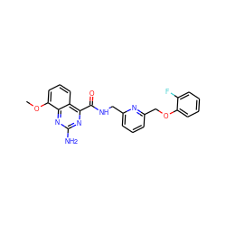 COc1cccc2c(C(=O)NCc3cccc(COc4ccccc4F)n3)nc(N)nc12 ZINC001772656335