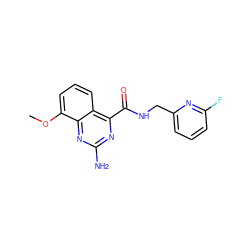 COc1cccc2c(C(=O)NCc3cccc(F)n3)nc(N)nc12 ZINC001772655484