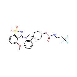 COc1cccc2c1/C(=N/C[C@]1(c3ccccc3)CC[C@H](OC(=O)NCCC(F)(F)F)CC1)NS2(=O)=O ZINC000473113285