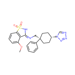 COc1cccc2c1/C(=N/C[C@]1(c3ccccc3)CC[C@H](n3cnnn3)CC1)NS2(=O)=O ZINC000473137644