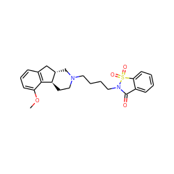 COc1cccc2c1[C@@H]1CCN(CCCCN3C(=O)c4ccccc4S3(=O)=O)C[C@H]1C2 ZINC000013733334