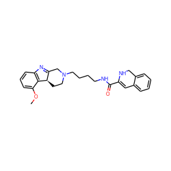 COc1cccc2c1[C@@H]1CCN(CCCCNC(=O)C3=Cc4ccccc4CN3)CC1=N2 ZINC000101210215