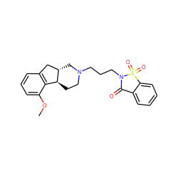 COc1cccc2c1[C@@H]1CCN(CCCN3C(=O)c4ccccc4S3(=O)=O)C[C@H]1C2 ZINC000013733331