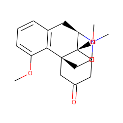 COc1cccc2c1[C@]13CCN(C)[C@H](C2)[C@]1(OC)CCC(=O)C3 ZINC000029330780