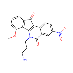 COc1cccc2c1-c1c(c3ccc([N+](=O)[O-])cc3c(=O)n1CCCN)C2=O ZINC000035079970