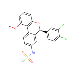 COc1cccc2c1-c1ccc(NS(C)(=O)=O)cc1[C@H](c1ccc(Cl)c(Cl)c1)O2 ZINC000026187511